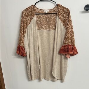 Maurices Brown Floral Kimono